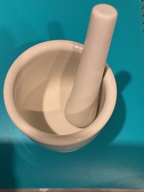 Cost Plus World Market White Ceramic Mortar and Pestle made in Japan